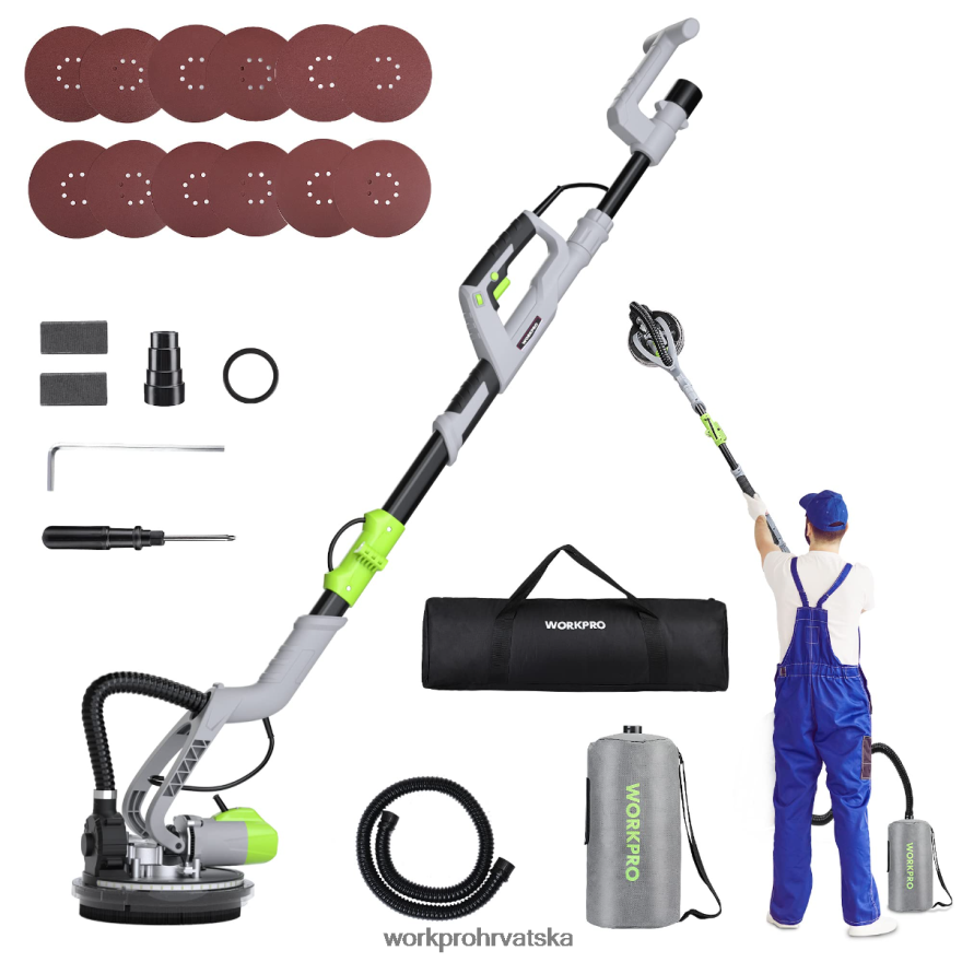 Električna brusilica za suhozidne ploče od 720 W s vakuumom 404RPX228 morden WORKPRO alat