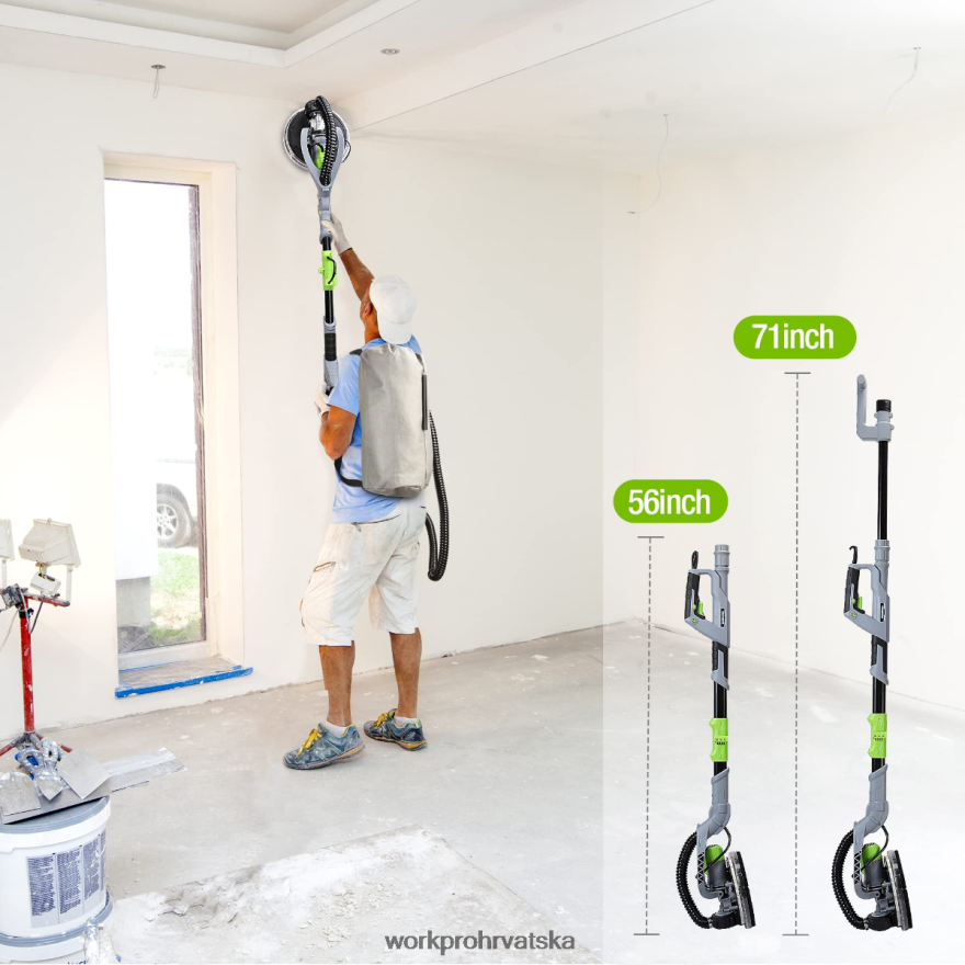 Električna brusilica za suhozidne ploče od 720 W s vakuumom 404RPX228 morden WORKPRO alat
