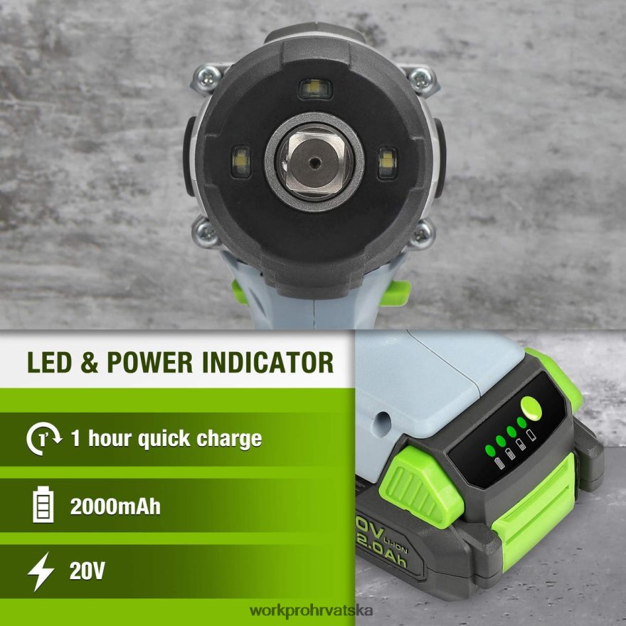 20v akumulatorski udarni ključ & set kliješta od 5 komada & set magnetskih odvijača od 16 komada & set podesivih ključeva od 3 komada 404RPX319 koristan WORKPRO alat