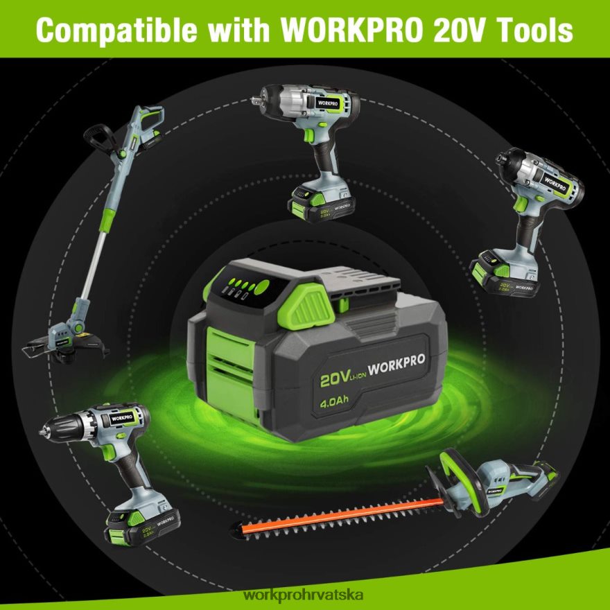 20v 4.0ah litij-ionska baterija 404RPX217 morden WORKPRO alat