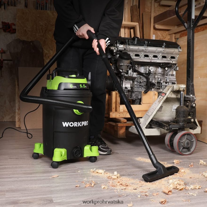 Trgovački usisavač od 6 galona 5,5 konjskih snaga maksimalne snage Trgovački usisavač s hepa filter crijevom i dodacima 404RPX215 koristan WORKPRO alat