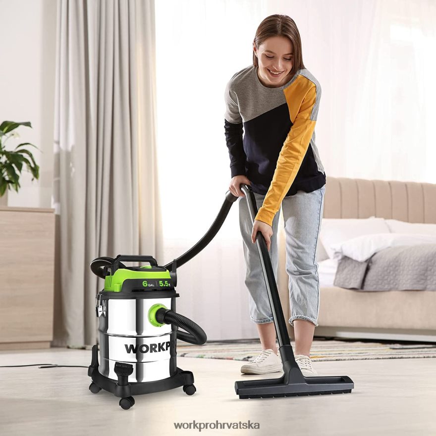 Usisivač za mokro/suho prodavaonicu od 6 galona s hepa filtrom, crijevom i dodacima za kućno/radilište sakupljanje prašine 404RPX213 morden WORKPRO alat