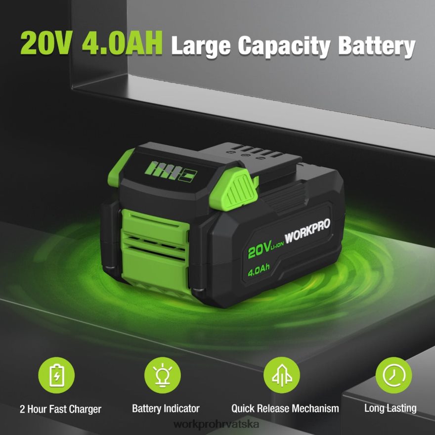 kompaktna bežična mini kružna pila, baterija 20v 4.0ah, brzi punjač, ​​3 lista pile, 4500rpm 404RPX186 koristan WORKPRO alat