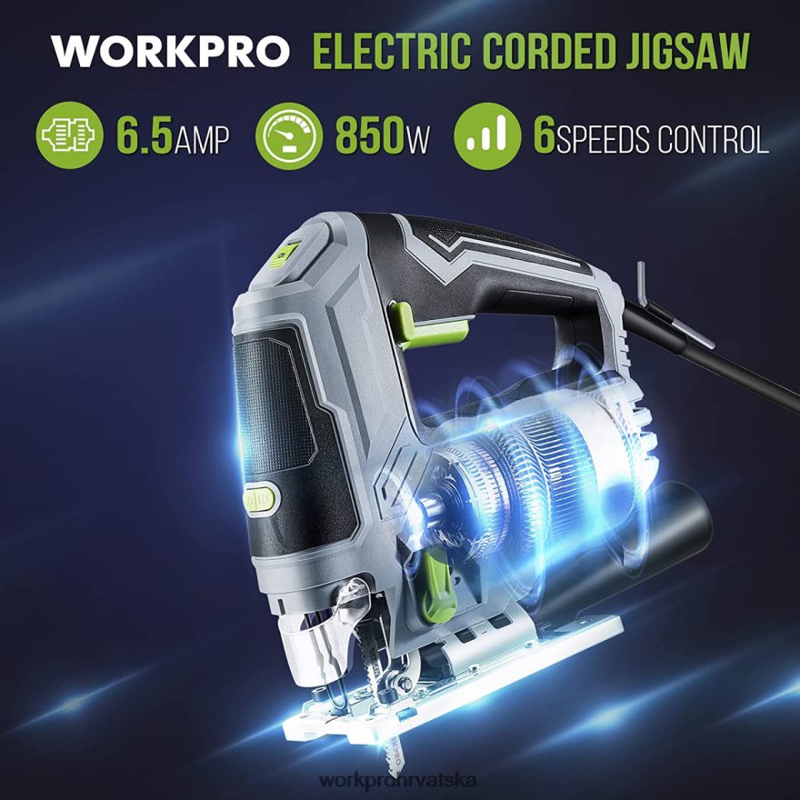 ubodna pila, komplet alata za ubodnu pilu s kablom od 6,5 A i 850 W 404RPX241 morden WORKPRO alat