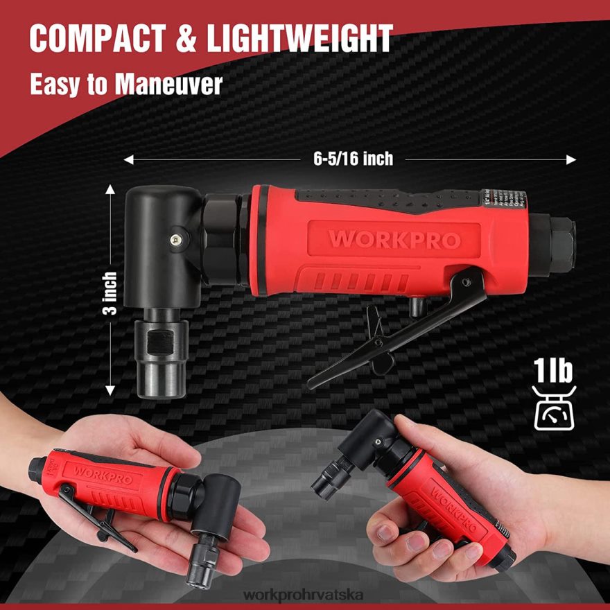 zračna kutna brusilica Set 1/4-inčnih pneumatskih kutnih brusilica 404RPX180 morden WORKPRO alat