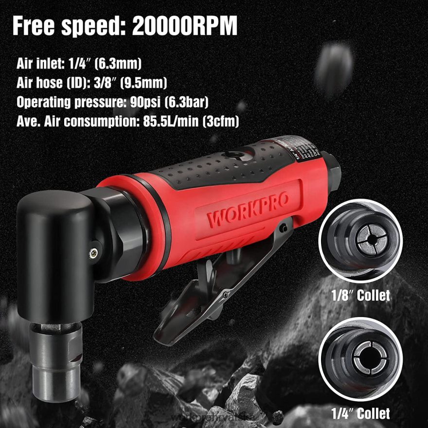 zračna kutna brusilica Set 1/4-inčnih pneumatskih kutnih brusilica 404RPX180 morden WORKPRO alat