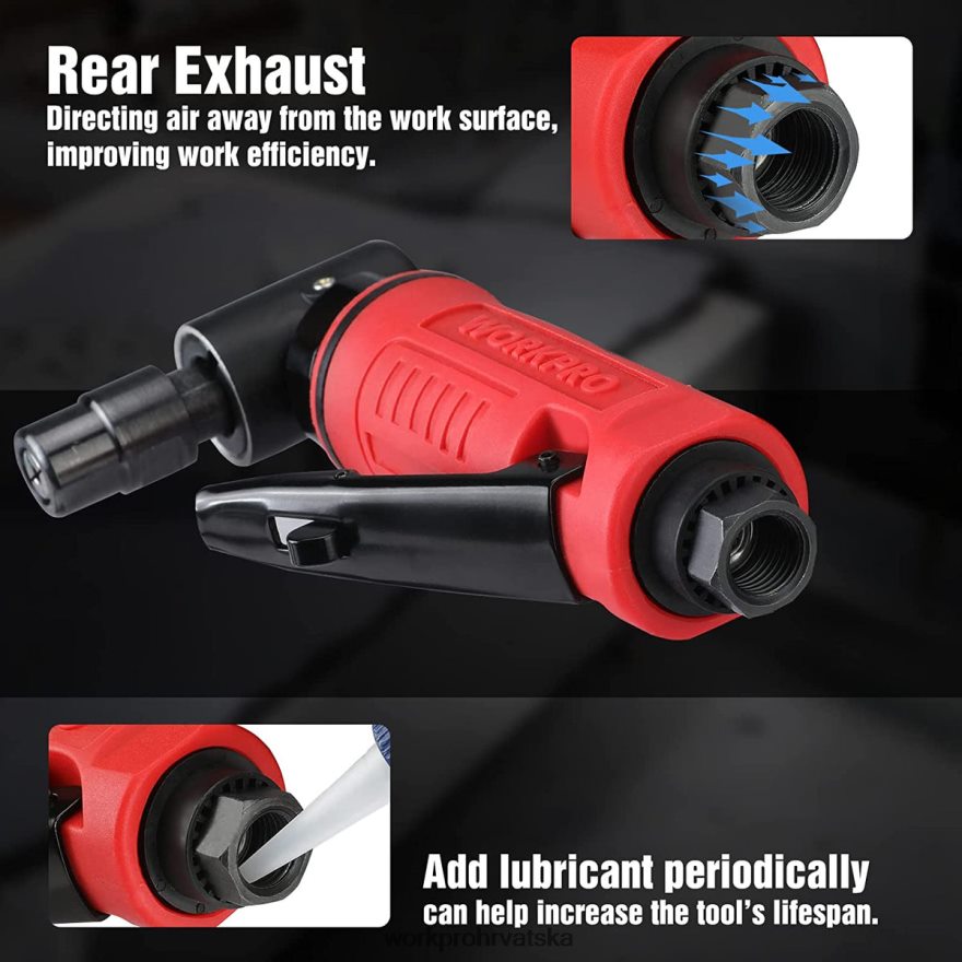 zračna kutna brusilica Set 1/4-inčnih pneumatskih kutnih brusilica 404RPX180 morden WORKPRO alat