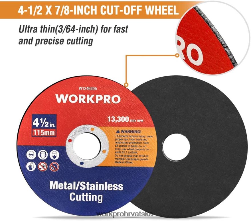 20 kom metalnih nehrđajućih reznih ploča tanke ploče za rezanje metala za kutnu brusilicu 404RPX195 koristan WORKPRO alat