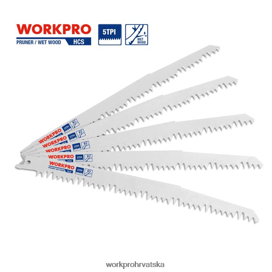 Set klipnih pila za obrezivanje drva od 5 komada od 9 inča 404RPX208 koristan WORKPRO alat