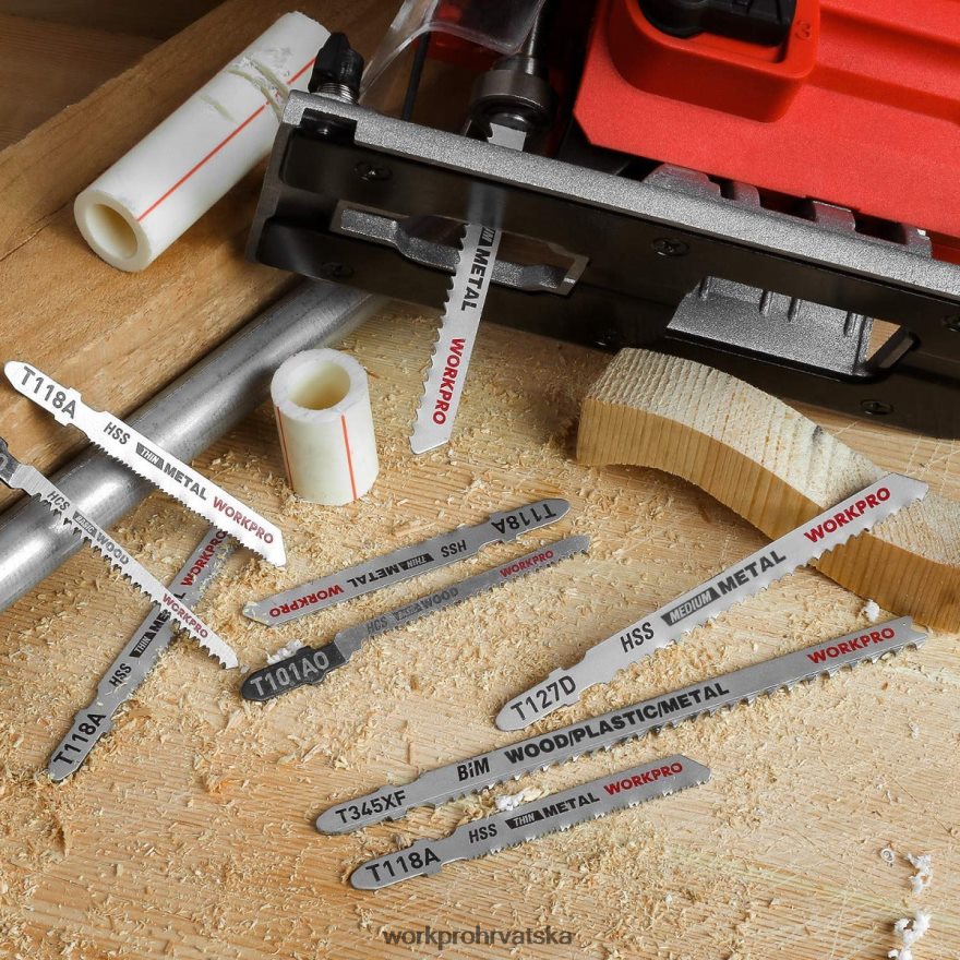 Set listova ubodne pile od 25 komada s t-prihvatom i kutijom za pohranu 404RPX210 koristan WORKPRO alat