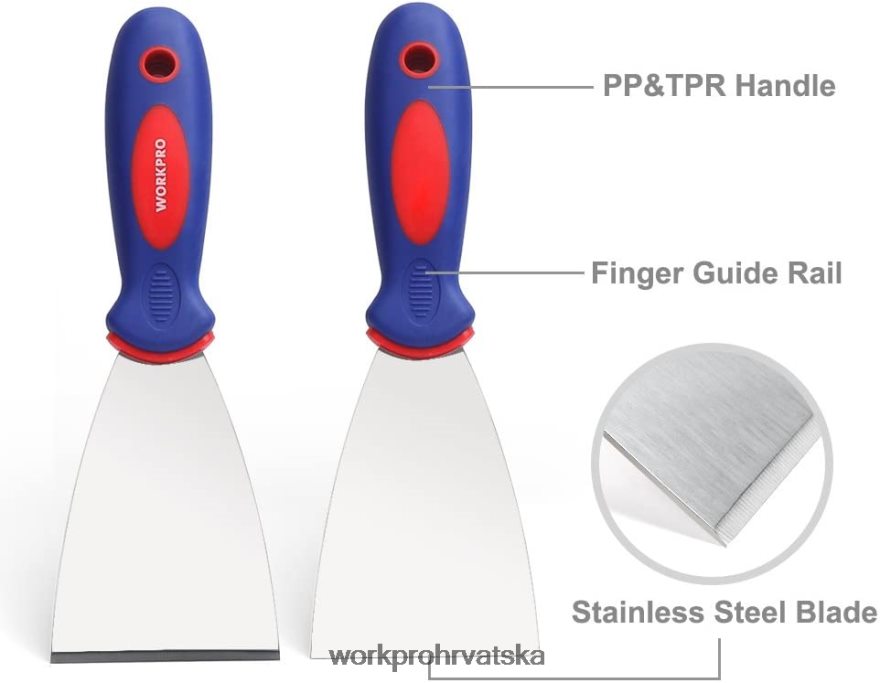 Set nožića za kit od 4 komada od nehrđajućeg čelika 404RPX149 novi WORKPRO alat