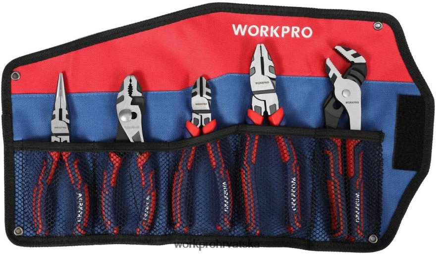 Komplet od 5 komada premium cr-v građevinskih kliješta s torbicom za pohranu 404RPX66 koristan WORKPRO alat