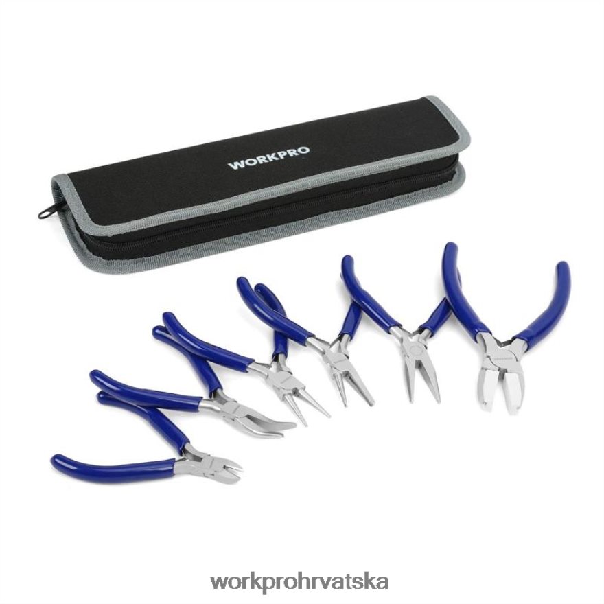 Set draguljarskih kliješta od 7 komada s torbicom za lako nošenje 404RPX78 koristan WORKPRO alat