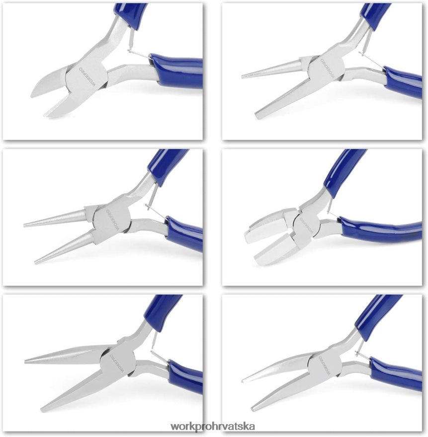Set draguljarskih kliješta od 7 komada s torbicom za lako nošenje 404RPX78 koristan WORKPRO alat