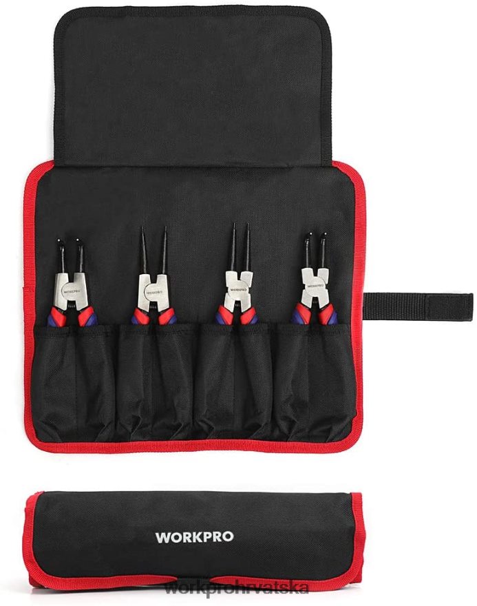 Set kliješta za uskočne prstene od 4 komada s torbicom za pohranu 404RPX67 koristan WORKPRO alat