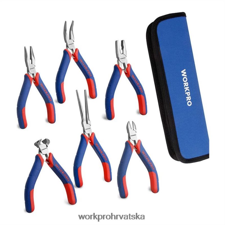 Set mini kliješta od 6 komada s torbicom 404RPX64 koristan WORKPRO alat