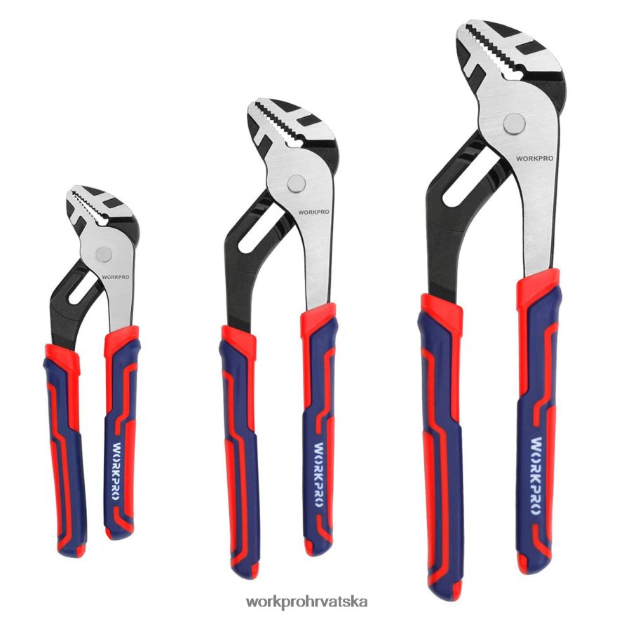 Set od 3 komada podesivih višenamjenskih kliješta za spajanje utora 404RPX68 novi WORKPRO alat