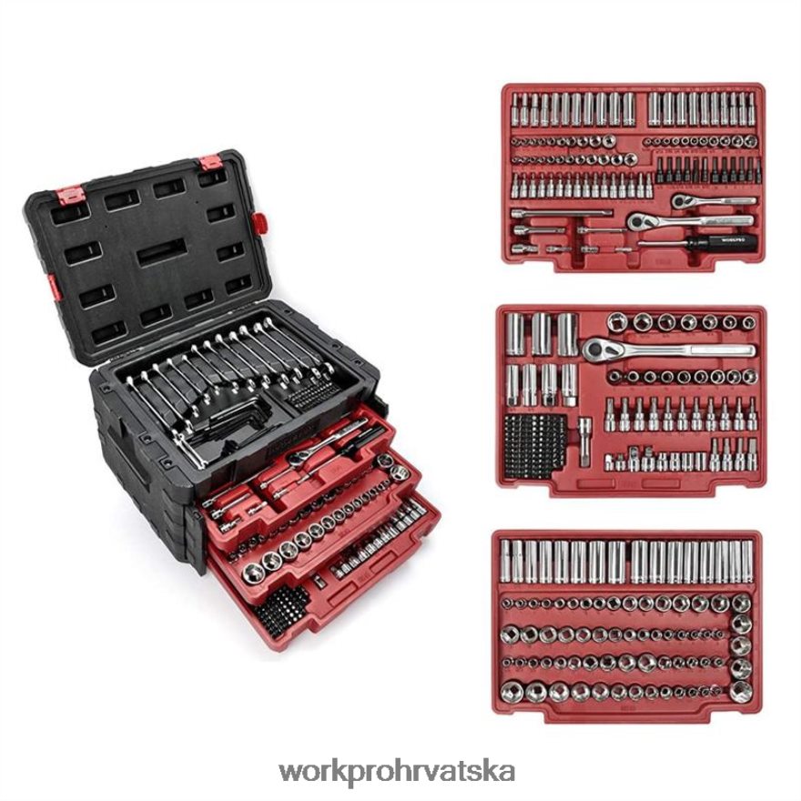 Univerzalni set alata za profesionalnu mehaniku od 450 komada s kutijom za teške uvjete rada 404RPX306 koristan WORKPRO alat