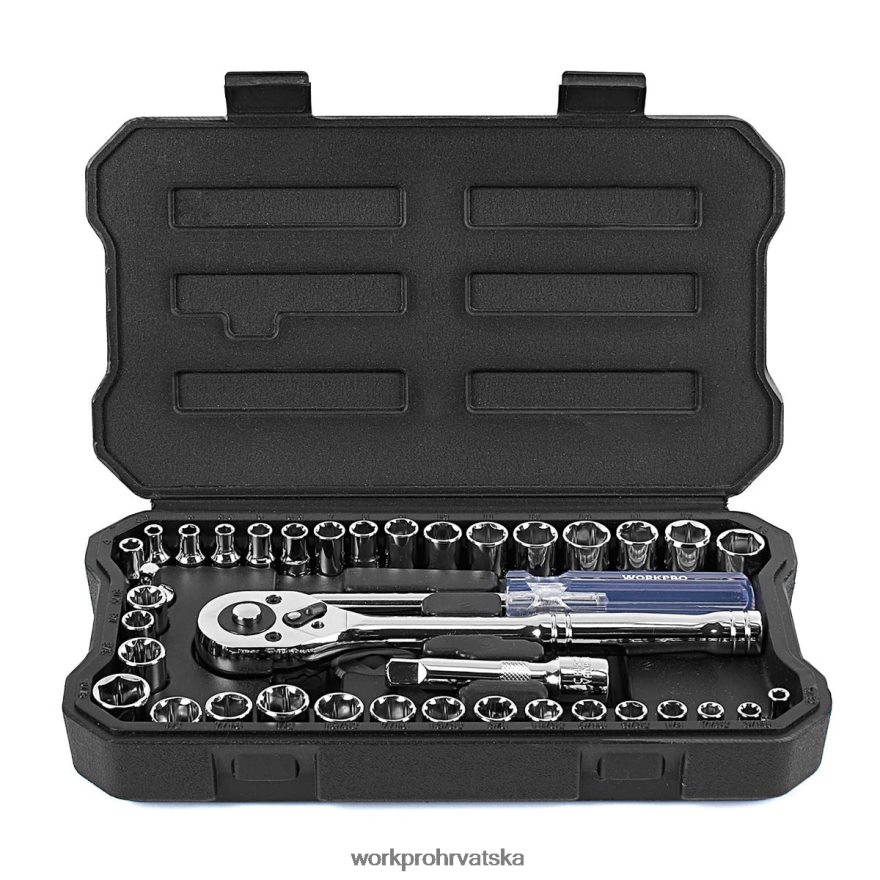 Set nasadnih ključeva od 39 komada, set malih nasadnih ključeva od 1/4 inča i 3/8 inča 404RPX140 novi WORKPRO alat
