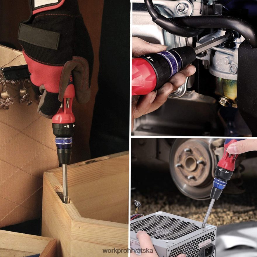 12-u-1 odvijač s višebitnim mehanizmom za brzo punjenje s čegrtaljkom 404RPX101 morden WORKPRO alat