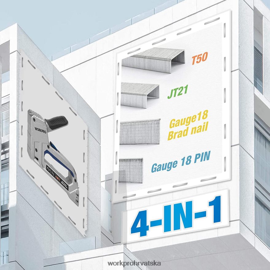 zabijač za teške uvjete rada 4 u 1 aluminijski zabijač s 2000 spajalica 404RPX58 koristan WORKPRO alat