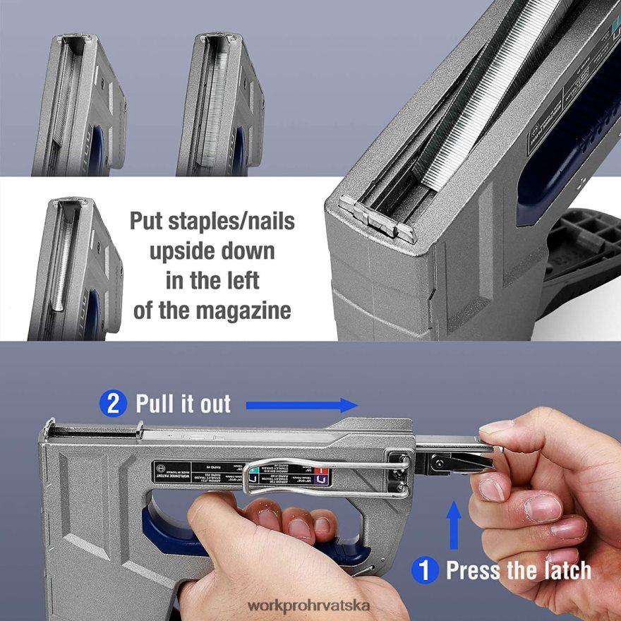 zabijač za teške uvjete rada 4 u 1 aluminijski zabijač s 2000 spajalica 404RPX58 koristan WORKPRO alat