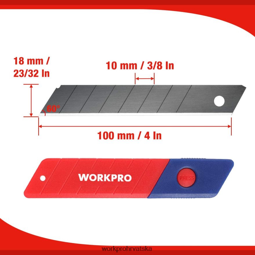 18 mm oštrice koje se otkidaju sk5 čelična zamjenska oštrica odgovara paketu od 100 404RPX53 koristan WORKPRO alat