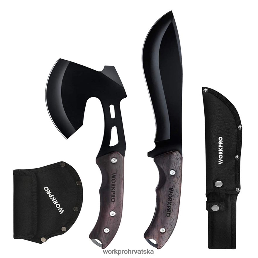 kombinirani set sjekire s punom drvenom drškom i fiksnom oštricom s najlonskim omotom 404RPX48 koristan WORKPRO alat