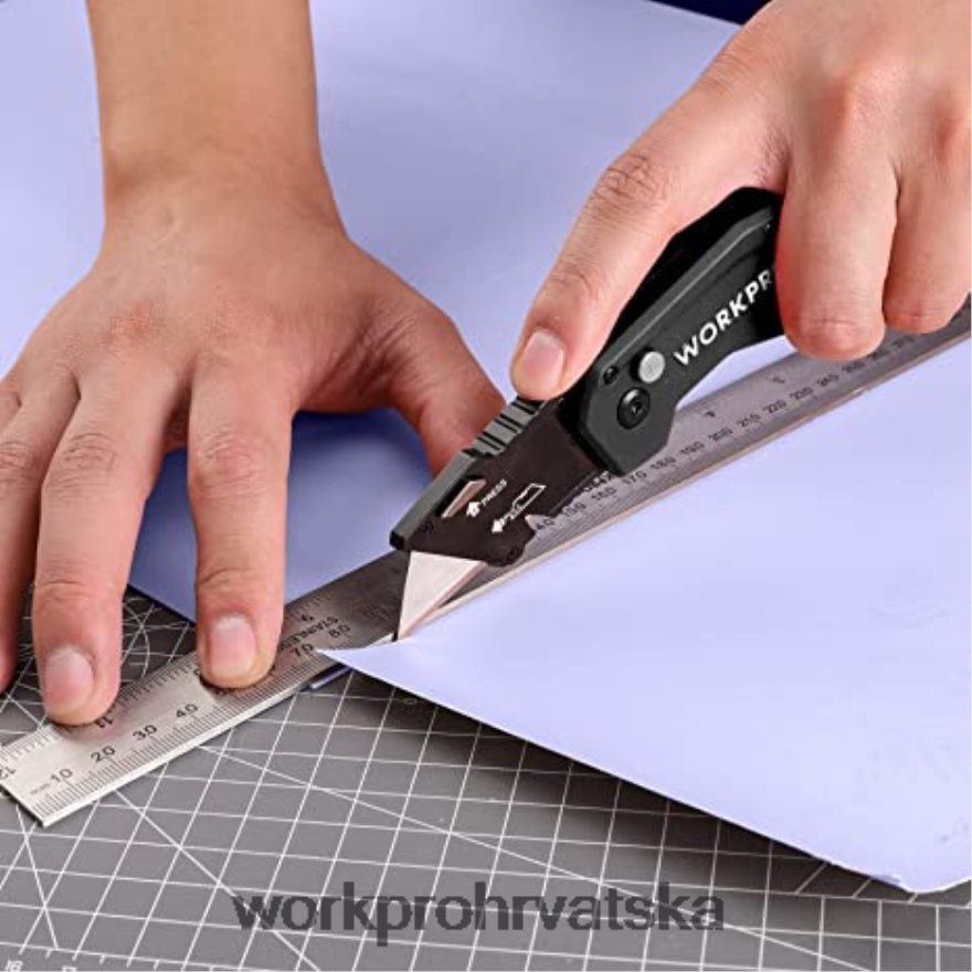 sklopivi pomoćni nož lagana najlonska ručka pomoćni rezač s dodatnim oštricama od 10 komada 404RPX38 crveno/plavo/crno WORKPRO alat