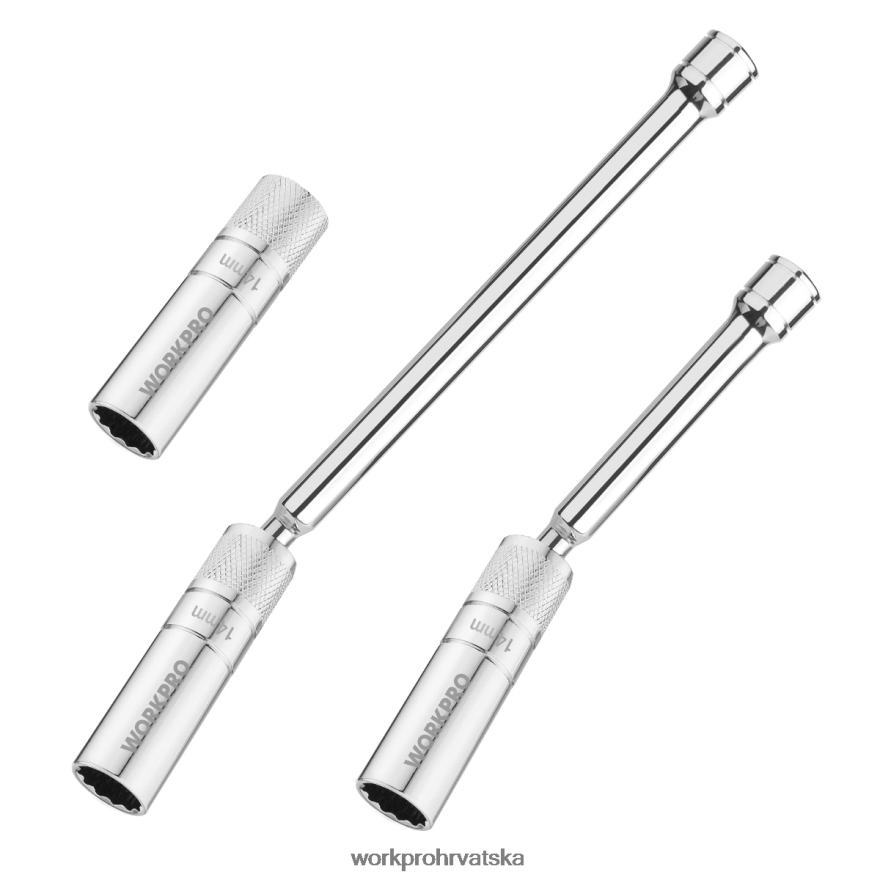 3 kom-14 mm tanke zidne utičnice s nastavcima od 6 i 10 inča Set magnetskih okretnih utičnica za svjećice 404RPX143 koristan WORKPRO alat