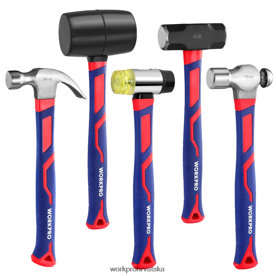Set čekića od 5 komada 404RPX136 morden WORKPRO alat