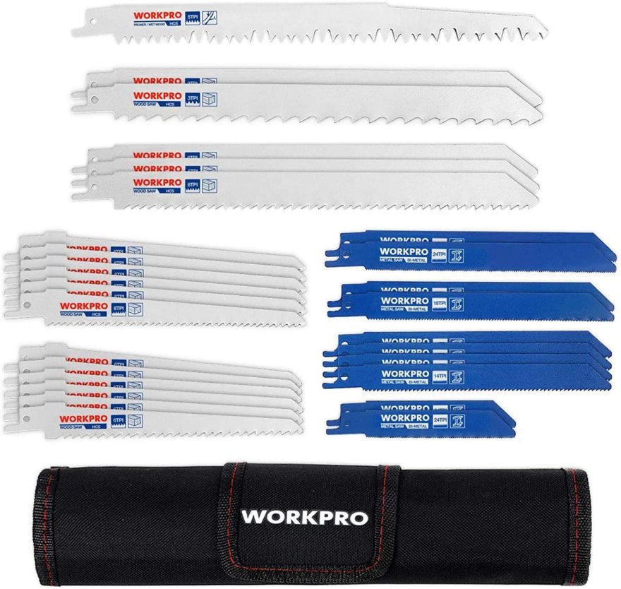 Set listova klipne pile od 32 komada s torbicom za organiziranje 404RPX138 koristan WORKPRO alat
