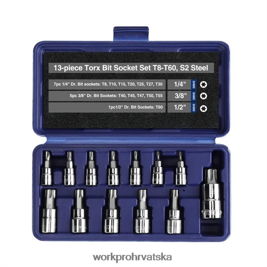 Torx set nasadnih bitova od 13 komada (samo za ručnu upotrebu) 404RPX127 morden WORKPRO alat