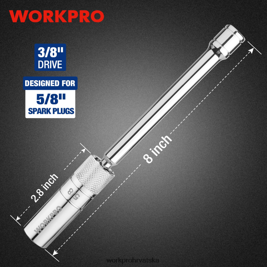 magnetska okretna svjećica s utičnicom tankog zida 404RPX146 morden WORKPRO alat