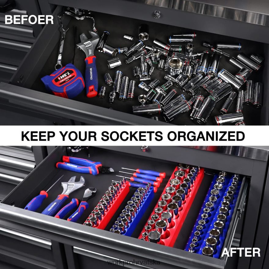 set organizatora magnetnih spremnika od 4 kom 404RPX134 morden WORKPRO alat