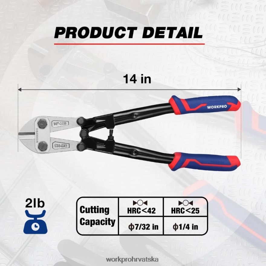 Rezač vijaka od 14/18 inča, ručka od tri materijala s udobnom ručkom 404RPX156 novi WORKPRO alat