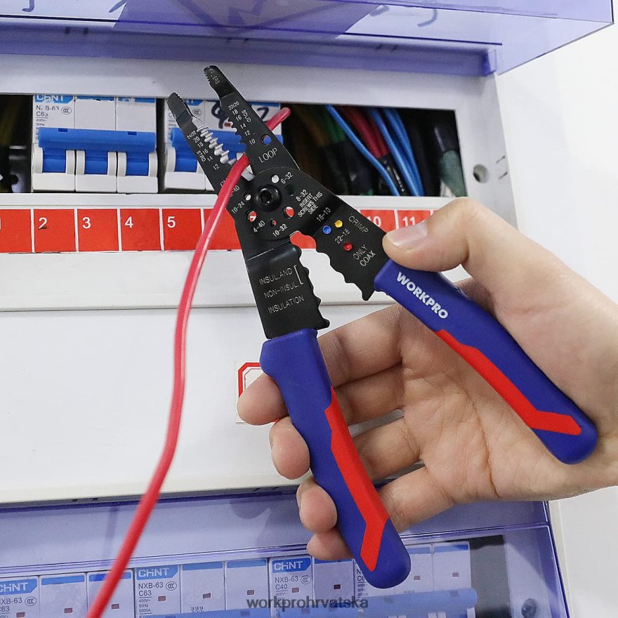 Skidač žice od 8 inča, višenamenski rezač žice za skidanje, rezanje i presovanje 404RPX158 koristan WORKPRO alat