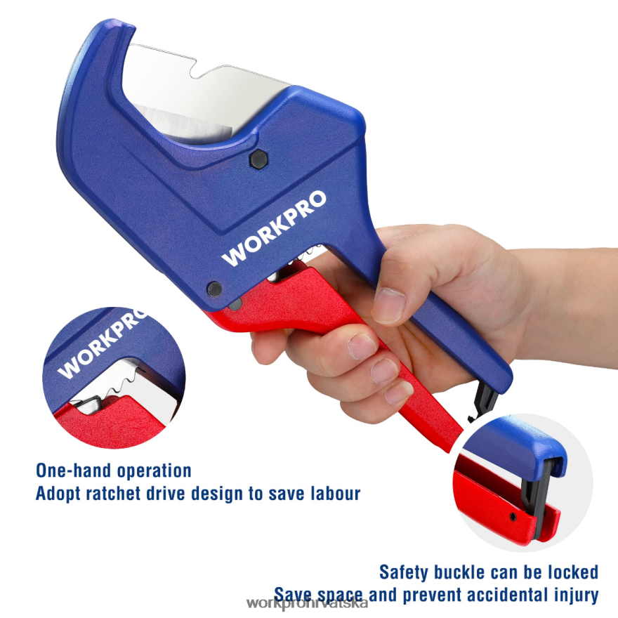 alat za rezanje pvc cijevi s čegrtaljkom 404RPX155 koristan WORKPRO alat