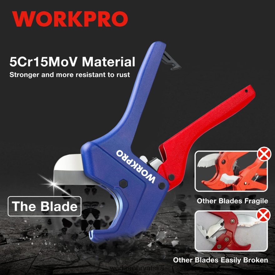 alat za rezanje pvc cijevi s čegrtaljkom 404RPX155 koristan WORKPRO alat