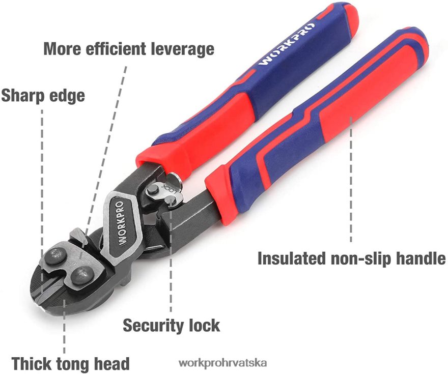 mini rezač zavrtnja sa sigurnosnom bravom i učinkovitijom polugom 404RPX154 morden WORKPRO alat