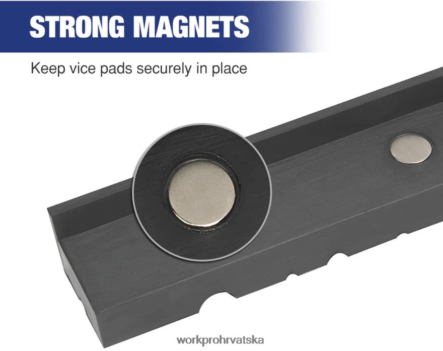 Jastučići za čeljusti od 2 para, štitnici za poklopce za magnetske čeljusti za škripce, jastučići za čeljusti s više utora i set aluminijskih jastučića 404RPX117 morden WORKPRO alat