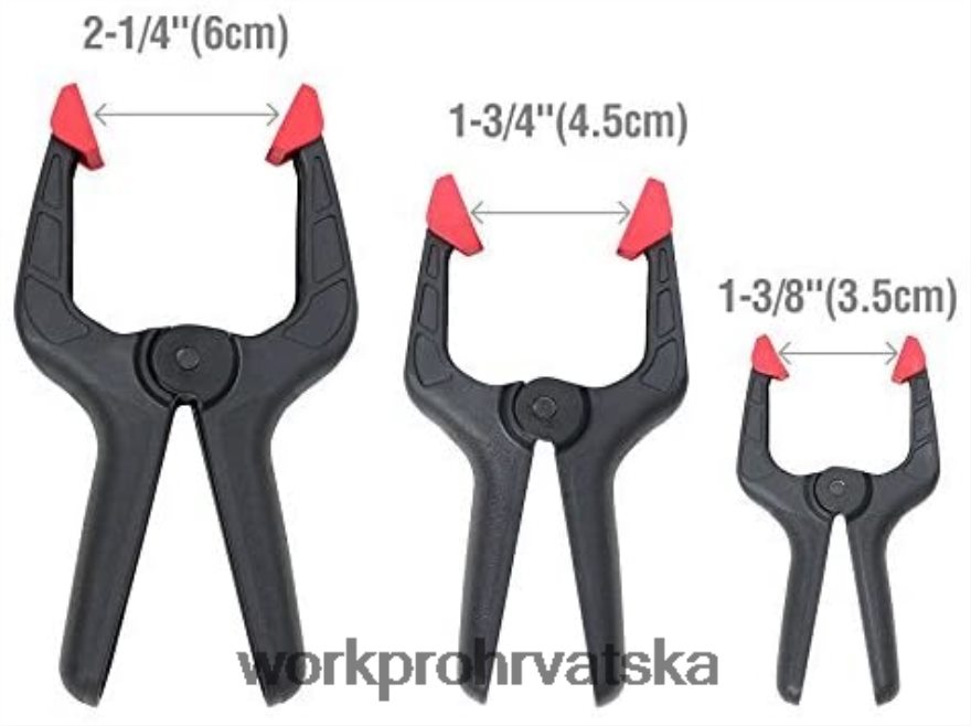 Set najlonskih opružnih stezaljki od 16 komada za obradu drva, fotografske studije i diy radove 404RPX125 morden WORKPRO alat