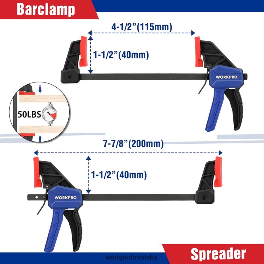 Set stega od 8 komada za obradu drva 404RPX114 morden WORKPRO alat