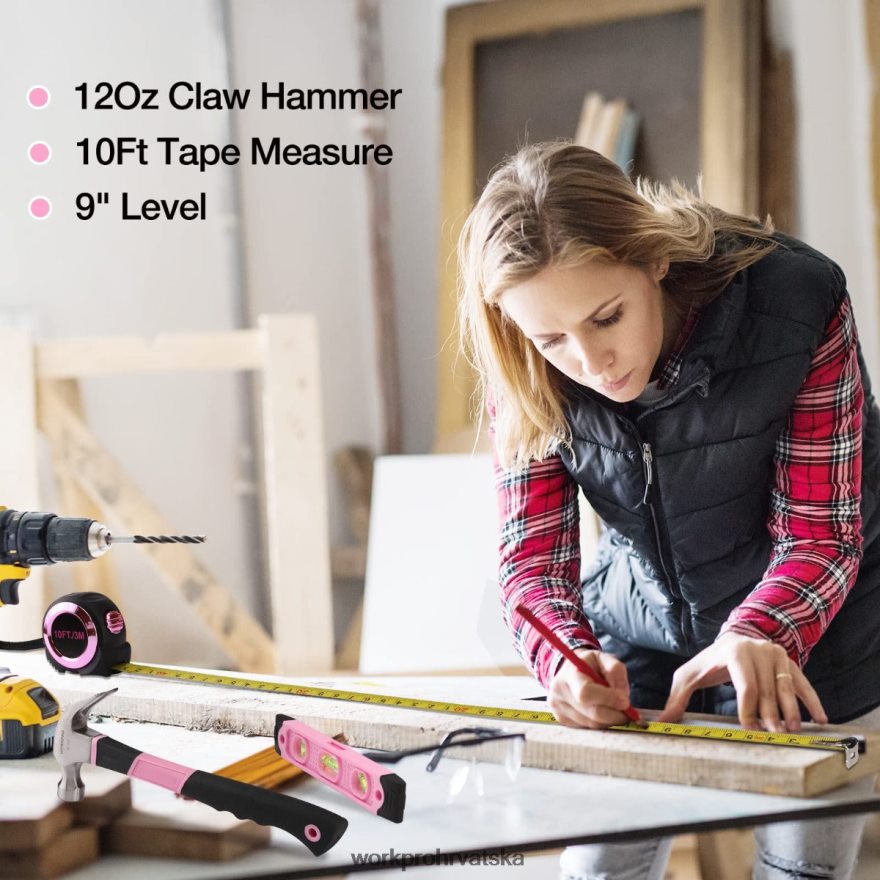 Ženski set alata za kućne popravke od 106 komada s torbom za pohranu širokim otvorom 404RPX245 koristan WORKPRO alat