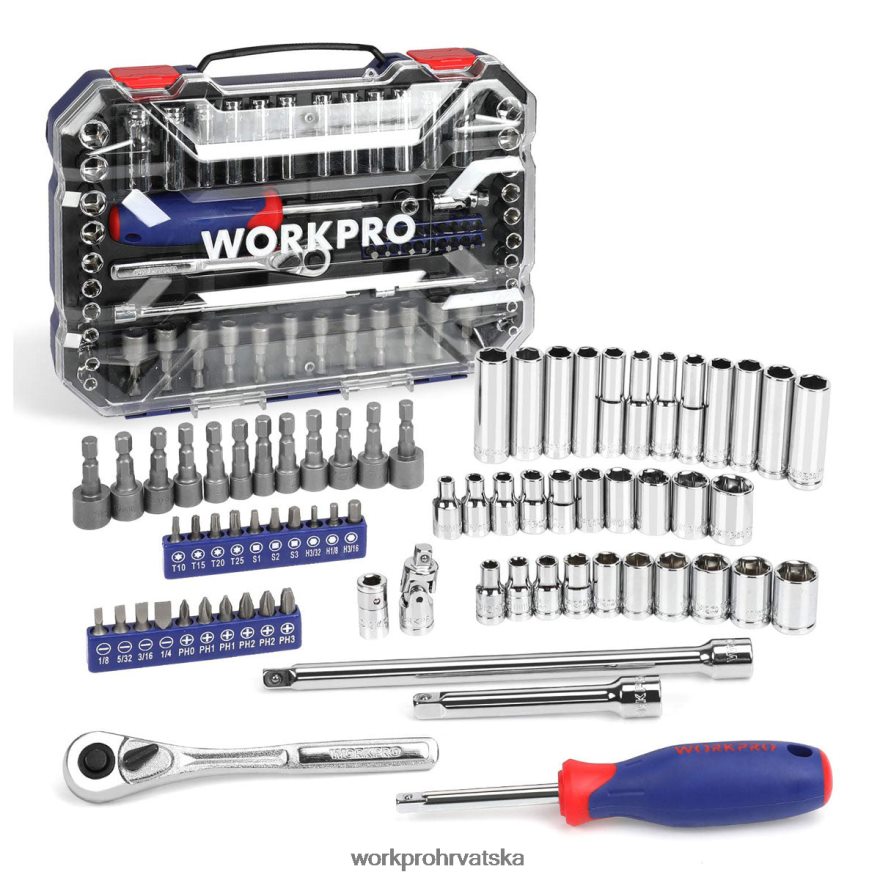 set nasadnih nasadnica, 70 komada pogonskih nasadnih nasadnih nasadnica s čegrtaljkom za brzo otpuštanje, metričkom i sae 404RPX308 morden WORKPRO alat