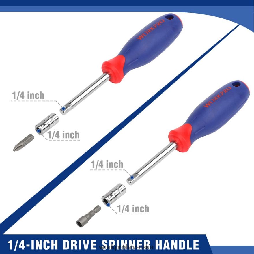 set nasadnih nasadnica, 70 komada pogonskih nasadnih nasadnih nasadnica s čegrtaljkom za brzo otpuštanje, metričkom i sae 404RPX308 morden WORKPRO alat