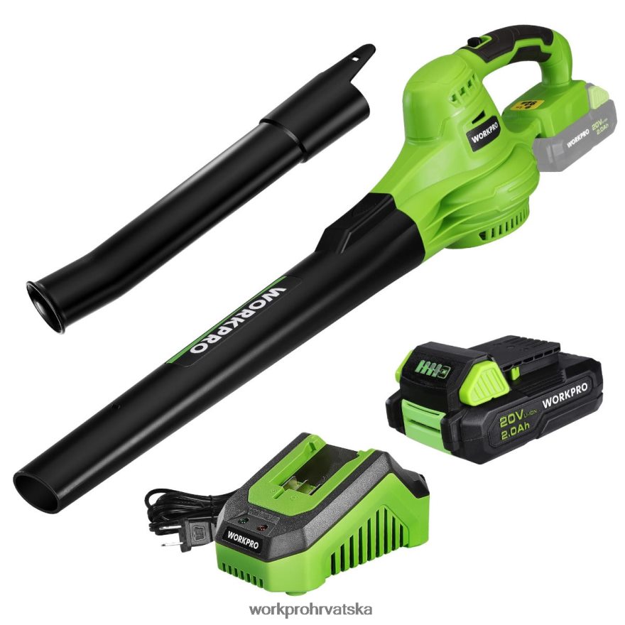 20v lagani mini bežični puhač lišća s baterijom i punjačem, 2-brzinska kontrola 404RPX303 morden WORKPRO alat