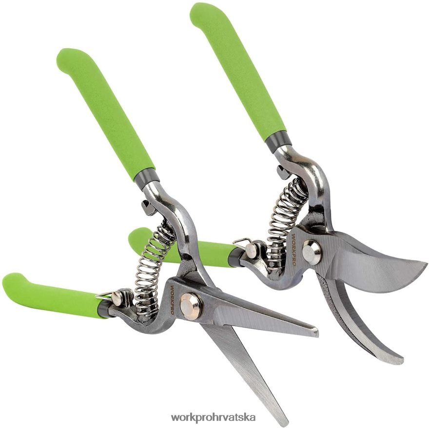 Set škara za rezidbu od 2 komada s ravnom čeličnom oštricom 404RPX271 koristan WORKPRO alat