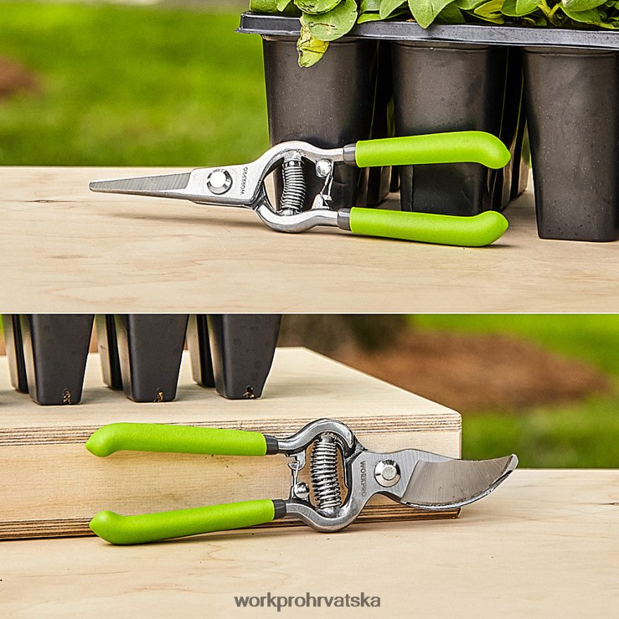 Set škara za rezidbu od 2 komada s ravnom čeličnom oštricom 404RPX271 koristan WORKPRO alat