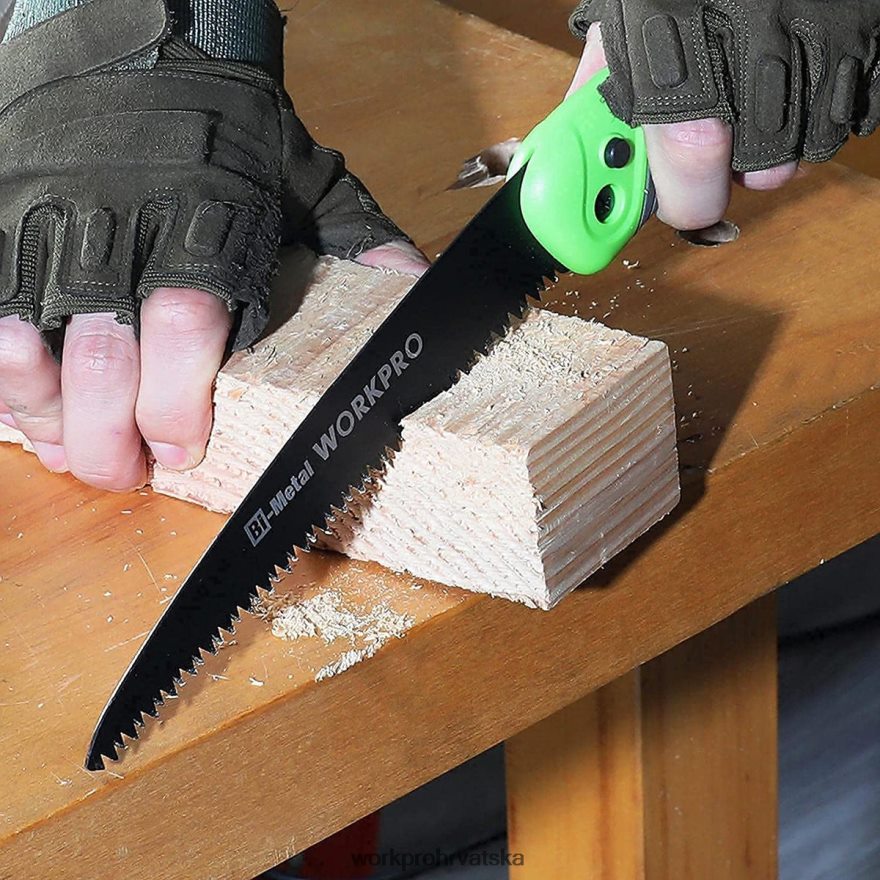 sklopiva pila kompaktna ručna pila za orezivanje s oštricom od 7 inča za zaključavanje gumba 404RPX270 koristan WORKPRO alat